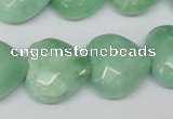 CHG99 15.5 inches 20*20mm faceted heart amazonite beads wholesale