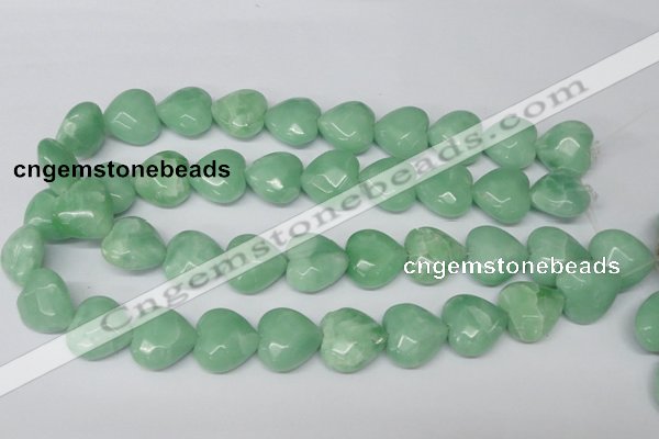 CHG99 15.5 inches 20*20mm faceted heart amazonite beads wholesale