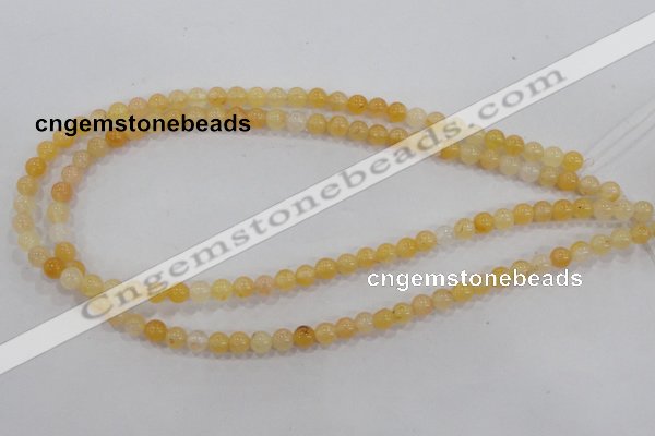 CHJ01 15.5 inches 4mm round honey jade stone beads wholesale