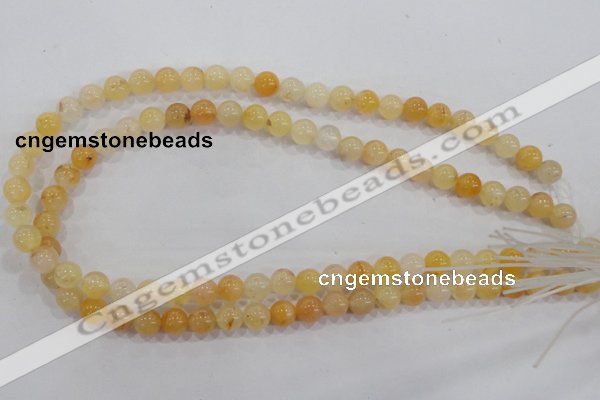 CHJ03 15.5 inches 8mm round honey jade stone beads wholesale