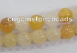 CHJ04 15.5 inches 10mm round honey jade stone beads wholesale