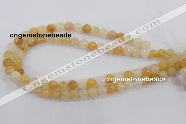 CHJ04 15.5 inches 10mm round honey jade stone beads wholesale