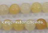 CHJ05 15.5 inches 12mm round honey jade stone beads wholesale