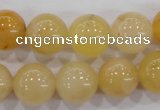 CHJ06 15.5 inches 14mm round honey jade stone beads wholesale