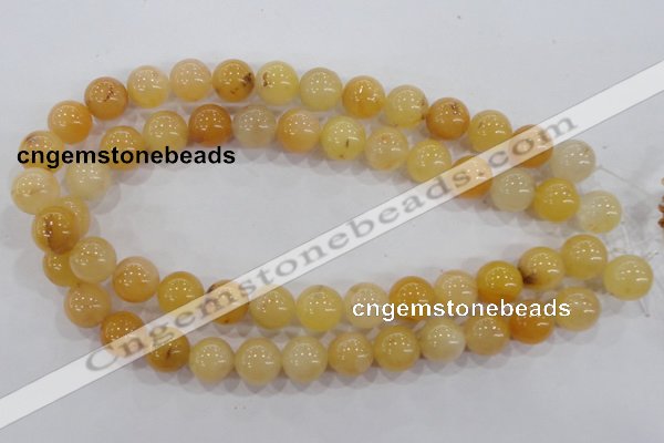 CHJ06 15.5 inches 14mm round honey jade stone beads wholesale