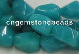 CHM05 16 inches 10*16mm freeform blue hemimorphite beads wholesale