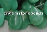 CHM10 16 inches 18*25mm flat teardrop green hemimorphite beads wholesale