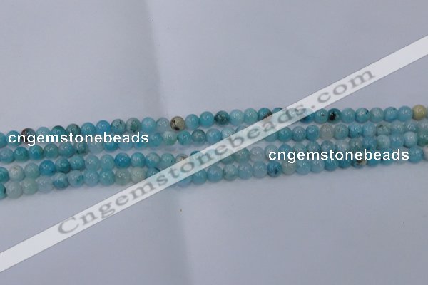 CHM200 15.5 inches 4mm round blue hemimorphite beads wholesale