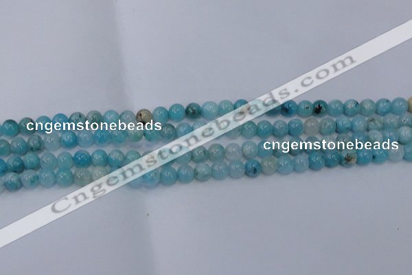 CHM201 15.5 inches 6mm round blue hemimorphite beads wholesale