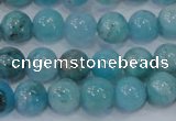 CHM202 15.5 inches 8mm round blue hemimorphite beads wholesale