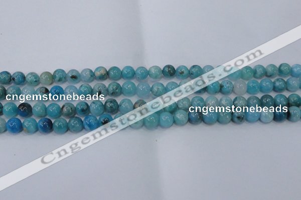 CHM202 15.5 inches 8mm round blue hemimorphite beads wholesale