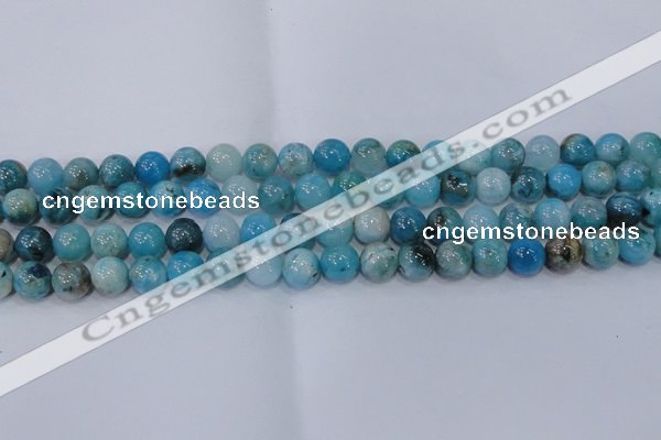 CHM203 15.5 inches 10mm round blue hemimorphite beads wholesale