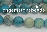 CHM214 15.5 inches 12mm faceted round blue hemimorphite beads