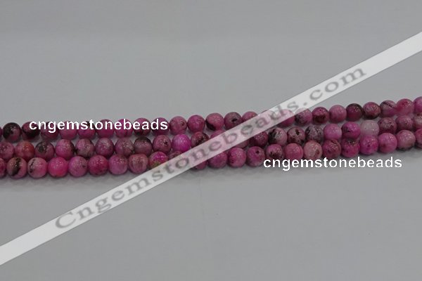 CHM220 15.5 inches 4mm round dyed hemimorphite beads wholesale