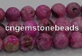 CHM222 15.5 inches 8mm round dyed hemimorphite beads wholesale