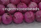 CHM225 15.5 inches 14mm round dyed hemimorphite beads wholesale