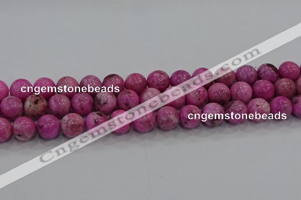 CHM225 15.5 inches 14mm round dyed hemimorphite beads wholesale