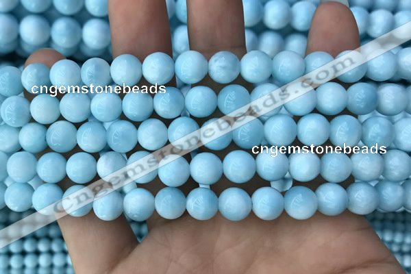 CHM302 15.5 inches 8mm round blue hemimorphite gemstone beads