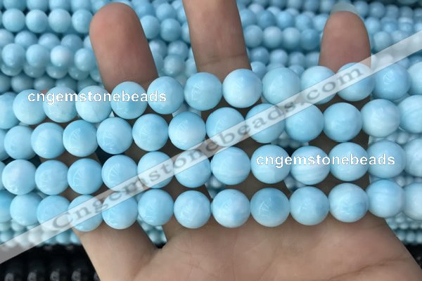 CHM303 15.5 inches 10mm round blue hemimorphite gemstone beads