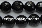 CHS06 15.5 inches 16mm faceted round natural hypersthene gemstone beads