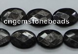 CHS07 15.5 inches 13*18mm faceted oval natural hypersthene gemstone beads