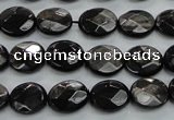 CHS12 15.5 inches 10*12mm faceted oval natural hypersthene beads