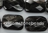 CHS39 15.5 inches 18*25mm faceted rectangle natural hypersthene beads