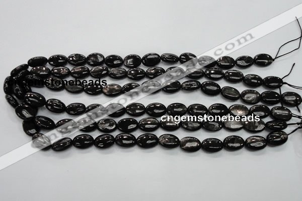 CHS71 15.5 inches 10*14mm oval natural hypersthene beads