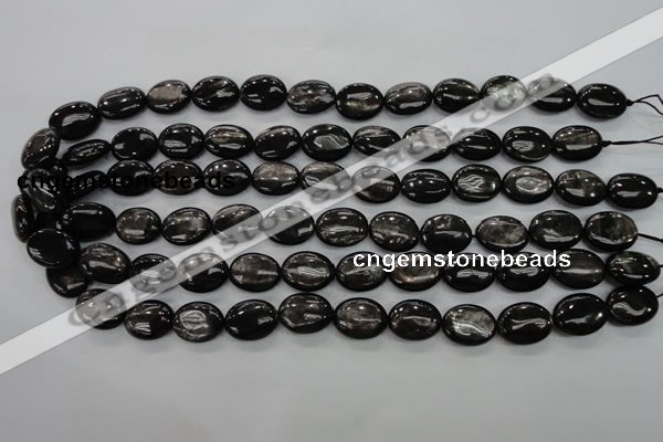 CHS72 15.5 inches 12*16mm oval natural hypersthene beads