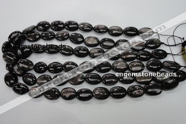 CHS73 15.5 inches 13*18mm oval natural hypersthene beads