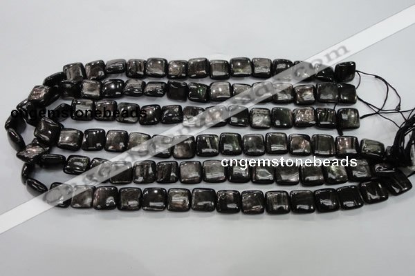 CHS81 15.5 inches 12*12mm square natural hypersthene beads