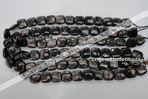 CHS82 15.5 inches 14*14mm square natural hypersthene beads