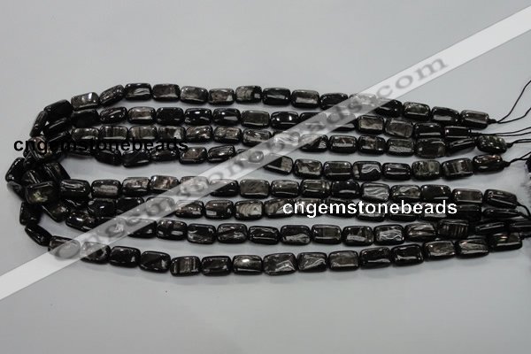 CHS88 15.5 inches 8*12mm rectangle natural hypersthene beads