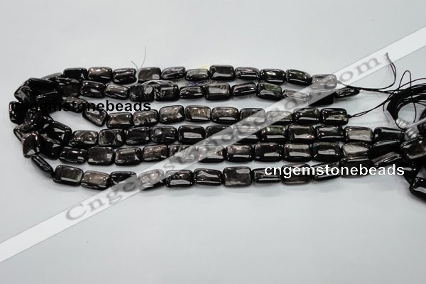 CHS89 15.5 inches 10*14mm rectangle natural hypersthene beads