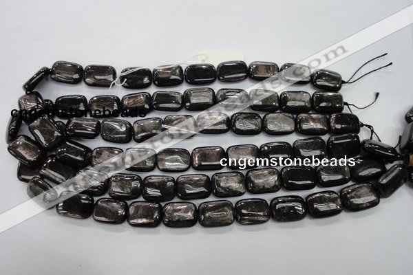 CHS91 15.5 inches 13*18mm rectangle natural hypersthene beads