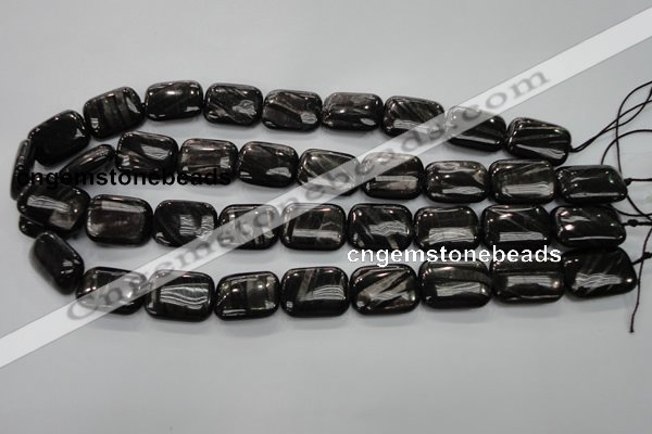CHS92 15.5 inches 15*20mm rectangle natural hypersthene beads