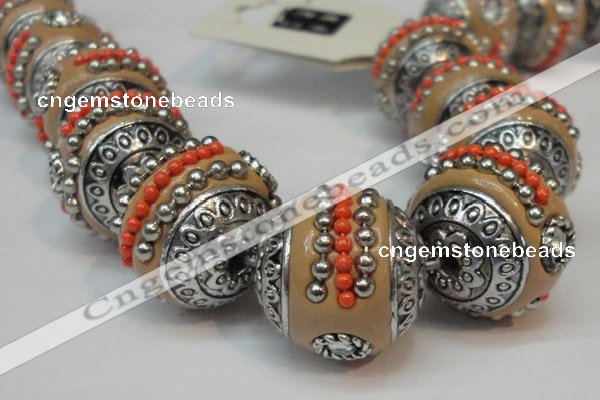 CIB112 18mm round fashion Indonesia jewelry beads wholesale