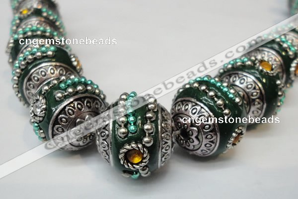 CIB113 18mm round fashion Indonesia jewelry beads wholesale