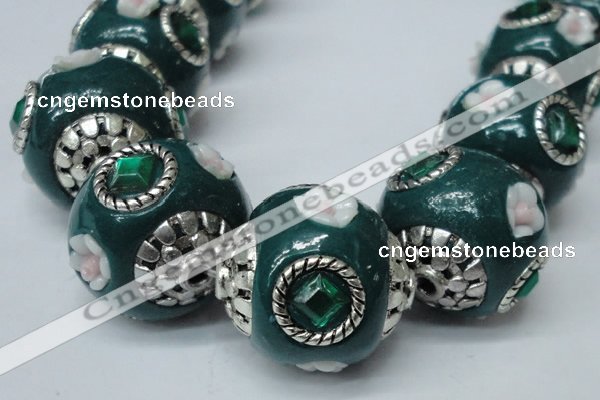 CIB115 18mm round fashion Indonesia jewelry beads wholesale