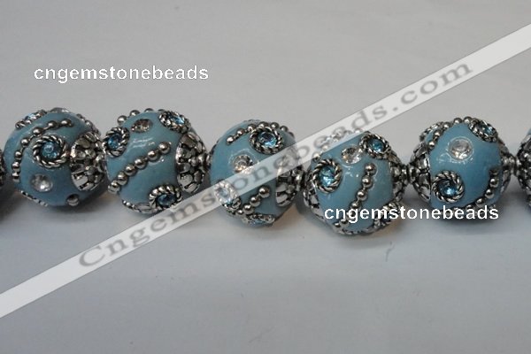 CIB123 19mm round fashion Indonesia jewelry beads wholesale