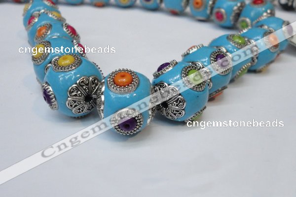 CIB141 18mm round fashion Indonesia jewelry beads wholesale