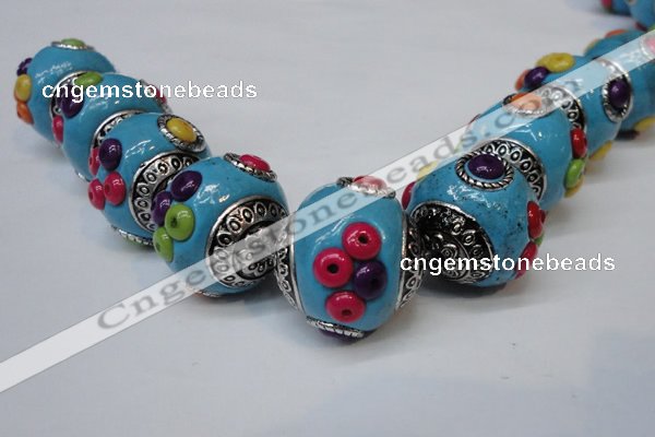 CIB152 21mm round fashion Indonesia jewelry beads wholesale