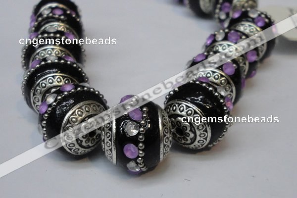 CIB171 19mm round fashion Indonesia jewelry beads wholesale