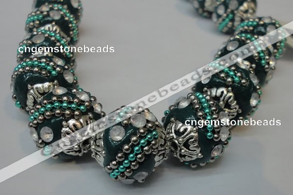 CIB183 18mm round fashion Indonesia jewelry beads wholesale