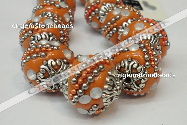 CIB184 18mm round fashion Indonesia jewelry beads wholesale