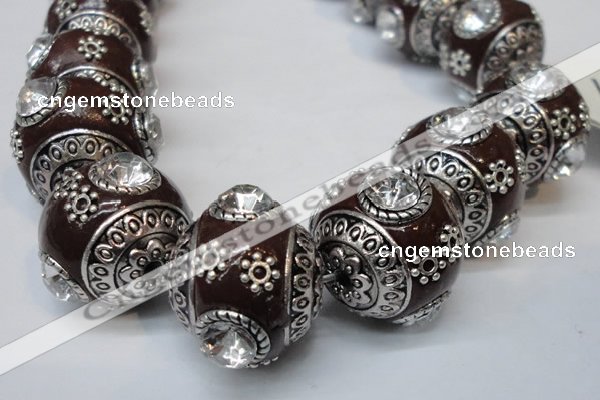 CIB194 19mm round fashion Indonesia jewelry beads wholesale
