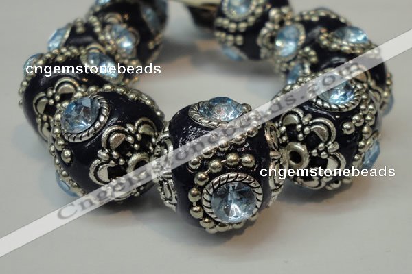 CIB204 19mm round fashion Indonesia jewelry beads wholesale