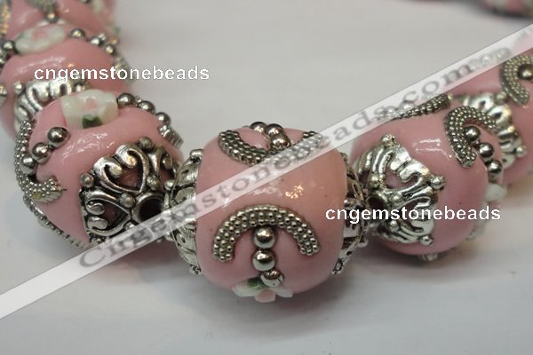 CIB210 17mm round fashion Indonesia jewelry beads wholesale