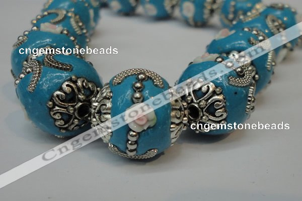 CIB211 17mm round fashion Indonesia jewelry beads wholesale