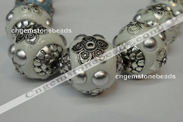 CIB220 18mm round fashion Indonesia jewelry beads wholesale